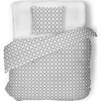 Povlečení Bavlněné povlečení RENA 200x140 cm bílo-šedé