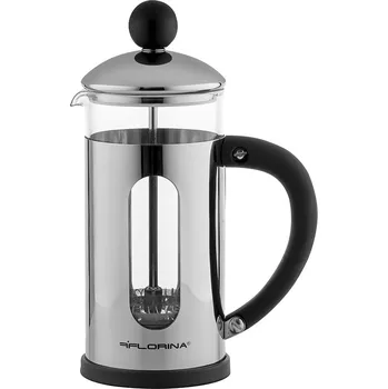 Konvice na čaj FLORINA French press BRISTOL 0,6 l, nerez/sklo