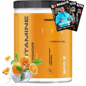 Aminokyselina Glutamin L-Glutamine prášek nowmax 500 g pomeranč