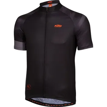 Cyklistické oblečení Dres KTM FACTORY LINE YOUTH JERSEY SHORTSLEEVE, BLACK/ORANGE 140