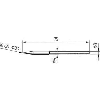 Pájecí hrot Ersa 212 BD LF pájecí hrot tužkový Velikost hrotů 0.4 mm Obsah 1 ks