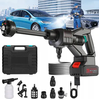 Vysokotlaký čistič Sada 6v1 AKUMULÁTOROVÁ TLAKOVÁ MYČKA 100 BAR + Aku 3,0 Ah + nabíječka