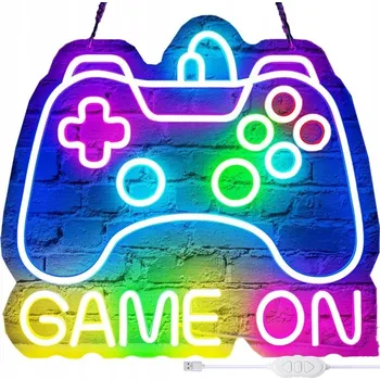 Lampička NEON NA ZEĎ LED LAMPA USB NOČNÍ PAD GAMEPAD DEKORACE PRO HRÁČE