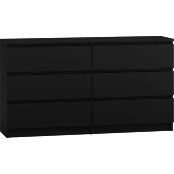 Komoda KOMODA se zásuvkami MONZA M6 140 - barva Černá