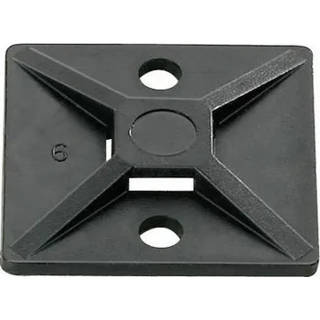 Stahovací páska HellermannTyton úchytka samolepicí, šroubovací 151-28430 4cestný vstup pro provlečení, bez obsahu halogenů , UV stabilní, odolná proti povětrnostním vlivům