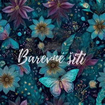 Úplet, Petrolejové noční květy (E) (Top kvalitní úplet Bella digitisk)