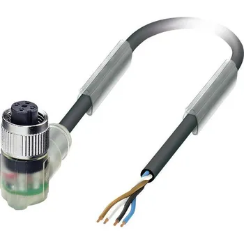 Phoenix Contact SAC-4P- 5,0-PUR/M12FR-3L upravený zástrčkový konektor pro senzory - aktory, 1668302, piny: 4, 5.00 m, 1 ks