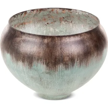 DEKORAČNÍ SKLENĚNÁ MISKA ABRIL (01) (FI) 18X14 CM TYRKYSOVÁ