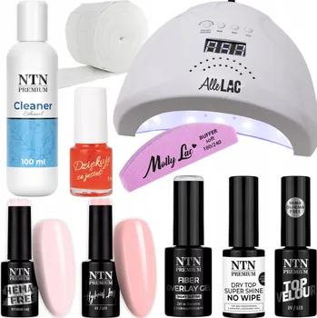 Lak na nehty Sada na nehty French Art Pro 2x Hybridní lak NTN 5g + Příslušenství