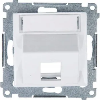 Elektrická zásuvka Internetová a telefonní zásuvka nástěnná Kontakt-simon bílá