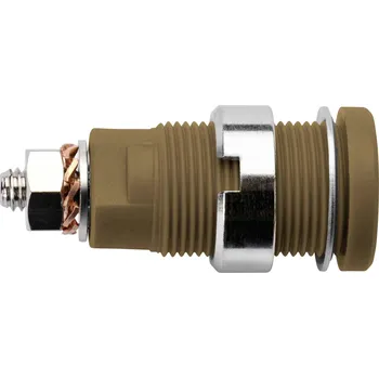 Krokosvorka Schützinger DI SEB 6445 Ni / BR bezpečnostní vestavná zásuvka 4 mm hnědá 1 ks