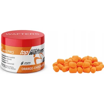 Boilies MatchPRO NÁSTRAHA TOP DUMBELLS WAFTERS POMERANČ ORANŽOVÁ-ČOKOLÁDOVÁ 6 mm 20 g
