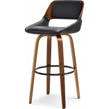 Jídelní židle Barová Židle Mebel-Partner ořech 105 cm umělá kůže