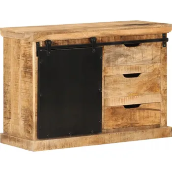 Komoda SKŘÍŇKA MASIVNÍ SUROVÉ MANGOVÉ DŘEVO 80X30X55 CM KOMODA STOLEK VIDAXL
