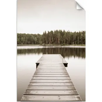 Obraz Samolepky, Molo jezero les výhled 100x150