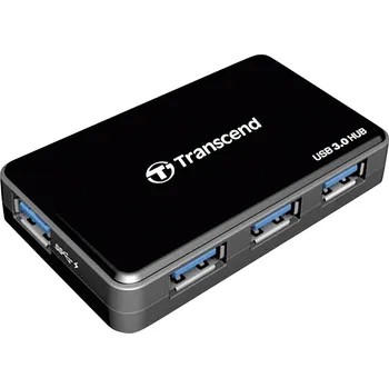USB hub Transcend TS-HUB3K USB Hub 4 porty USB-A USB&nbsp;3.0 5 GBit/s černá TS-HUB3K