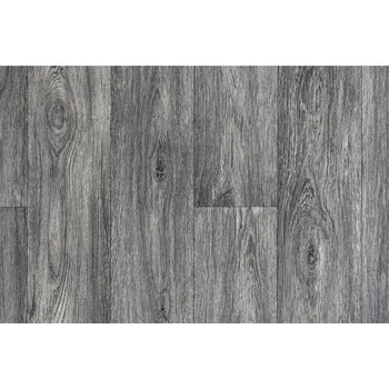 PVC Podlaha Vzhled Gumolitu Linoleum DUB PRKNO šíře 2m ŠEDÁ ANTRACIT ACTUAL