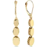 Lillian Vassago Zdobené zlaté visací náušnice na patent LLV22-GER058