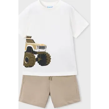 Dětská bavlněná souprava Mayoral 3605.5F.Mini.PPY2 béžová 12X, vel. 110