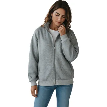 Dámská mikina Tovta Dámská zateplená rozepínací mikina GAGA Barva: Šedá, Velikost: 5/6XL