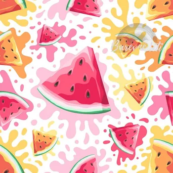 Galanterie Úplet Šťavnatý meloun (E) (Top kvalitní úplet Bella digitisk)