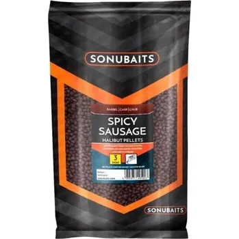 Pelety Sonubaits Spicy Sausage Halibut Pellets 900g