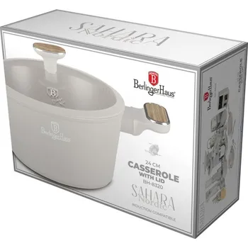 Hrnec BERLINGERHAUS Kastrol s titanovým povrchem a poklicí 24 cm Sahara Nordic Collection BH-8320