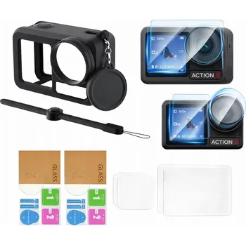 Příslušenství pro videokameru Sada příslušenství pro DJI Osmo Action 6 | Silikonové Pouzdro + 3x Sklo 9H