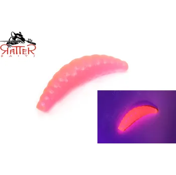 Umělá nástraha Ratter Baits Gumová nástraha Ratterbaits Trout Maggot 1.6'' 40mm Pink Glow Cheese (10ks)