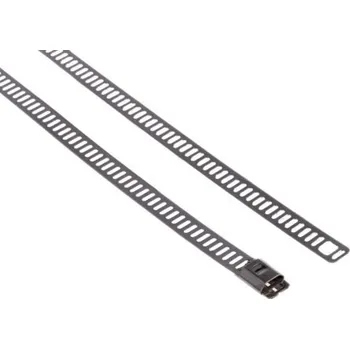 Organizace kabelů Kabelová vázací páska Znovuobnovitelné bez drážkování 610mm 7 mm barva kovová Nerezová ocel 316 RS PRO