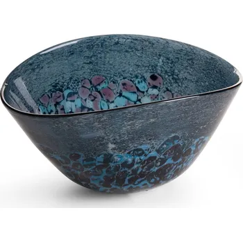 DEKORAČNÍ SKLENĚNÁ MISKA LOGAN (01) 22X17X11 CM VÍCEBAREVNÁ