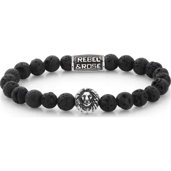 Náramek Rebel & Rose unisex náramek Black Moon 8 mm RR-8L021-S-L