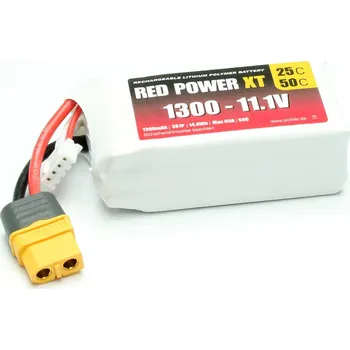 RC vybavení Red Power 15413 akupack Li-Pol (modelářství), 11.1 V, 1300 mAh, Softcase, XT60
