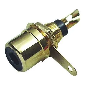 TRU COMPONENTS 1578887 cinch konektor zásuvka, vestavná vertikální Pólů: 2 černá 1 ks