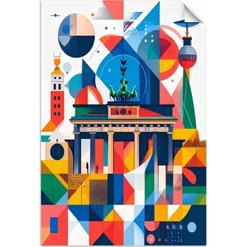 Obraz Samolepicí plakáty, Berlín brána abstrakce ve stylu Bauhaus 100x150