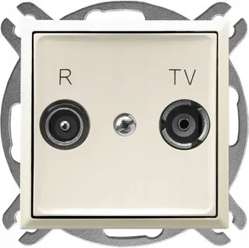 Elektrická zásuvka Anténní zásuvka nástěnná Ospel béžová