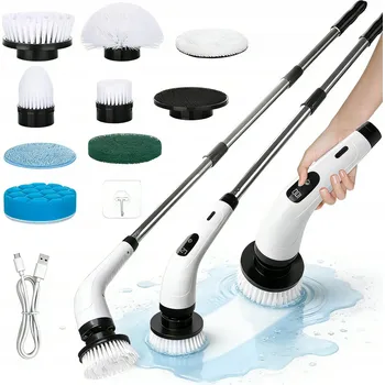 ELEKTRICKÝ ROTAČNÍ ČISTÍCÍ KARTÁČ BEZDRÁTOVÝ SPIN MOP 9V1