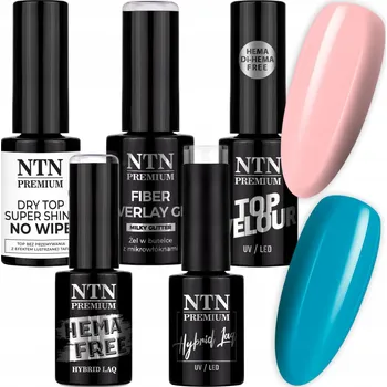 Lak na nehty Sada na nehty Classic French 2x Hybridní lak NTN 5g + Gel + 2x Top