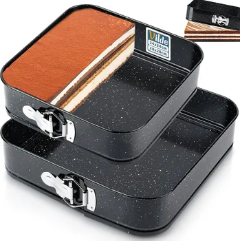 Forma na pečení 2x GRANITOVÁ forma forma na dort rozepínací na pečení dortového těsta 24 + 28 cm