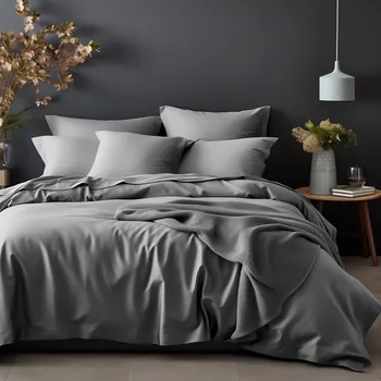 Povlečení SATÉNOVÉ LOŽNÍ POVLEČENÍ SATYNLOVE CLASSIC 140X200 CM, 1KS 70X80 CM ŠEDÁ