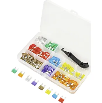 Autopojistky TRU COMPONENTSTC-10334036 mini plochá pojistka, 32 V, 3 A, 5 A, 7.5 A, 10 A, 15 A, 20 A, 25 A, 30 A, 100 ks