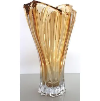 Váza BOHEMIA PLANTICA VÁZA 320 MM JANTAROVÁ