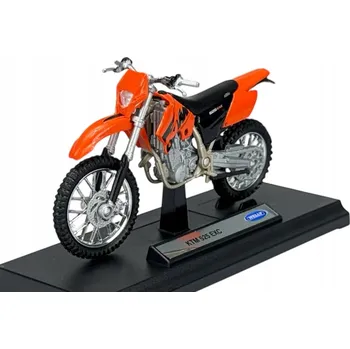 autíčko WELLY KTM 525 EXC 1:18 MOTORKA NOVÁ MODEL S PODSTAVCEM 12815