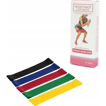 ODPOROVÉ GUMY NA CVIČENÍ tréninkové SADA 5 GUM