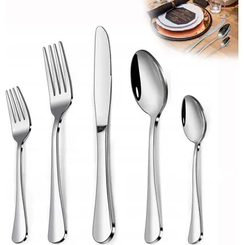Příbor SADA OCELOVÝCH PŘÍBORŮ JÍDELNÍ SERVIS PŘÍBORY OCEL NEREZ. PRO 6 OSOB 30 ks