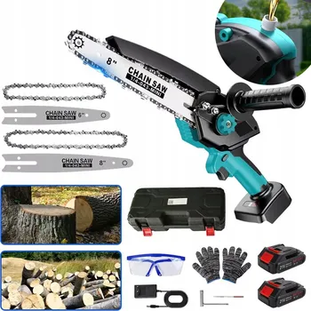 Motorová pila AKU ŘETĚZOVÁ PILA 6”+8” 2 x AKU PILKA NA VĚTVE + KUFR