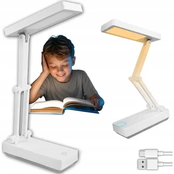 Lampička LED stolní lampa s regulací intenzity a barvy světla, skládací, 3000mAh