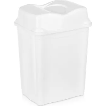 Odpadkový koš PLASTOVÝ KOŠ NA ODPAD BÍLÝ KANCELÁŘSKÝ KOUPELNOVÝ KUCHYŇSKÝ