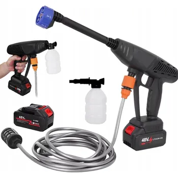 Vysokotlaký čistič Akumulátorová tlaková myčka, bezdrátová, přenosná 6v1 2 Akumulátory