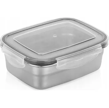 Dóza na potraviny OCELOVÁ NÁDOBA NA POTRAVINY S VÍKEM A TĚSNĚNÍM, OBĚDOVÝ BOX, VZDUCHOTĚSNÁ